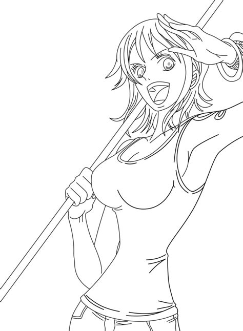 printable nami coloring pages anime coloring pages