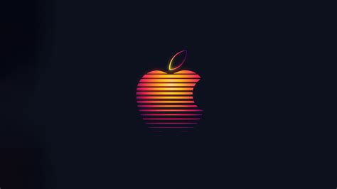 Download Wallpaper 2048x1152 Apple Glowing Logo Minimal Dual Wide