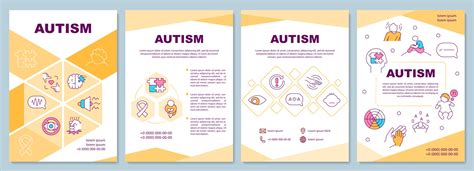 Autism Brochure Template Behavior And Communicational Problems Flyer