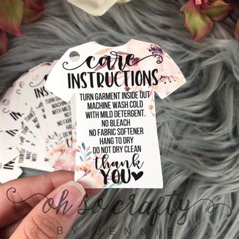 The clothing care card attached below are perfect to print out and place in your handmade packages. Pin on Care instructions