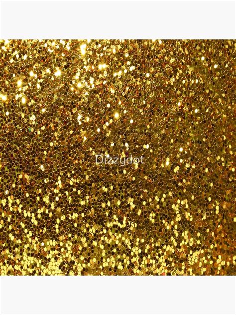 Gold Glitter Sticker For Sale By Dizzydot Redbubble