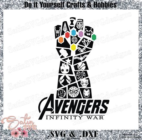 Avengers Infinity War End Game Thanos Glove Marvel Design Svg Files