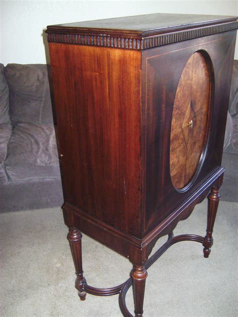 Antique Radio Cabinet Wburl Maple Sliding Doors Instappraisal
