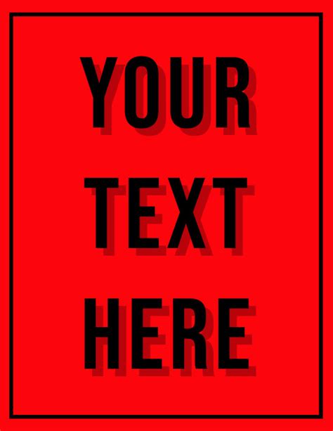 Your Text Here Template Postermywall