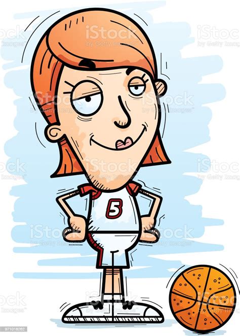 Confident Cartoon Basketball Player Stock Illustration Download Image