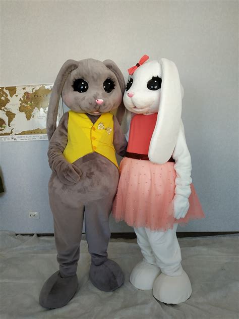 bunny suit fursuit rabbit hare mascot costume bunny mascot etsy