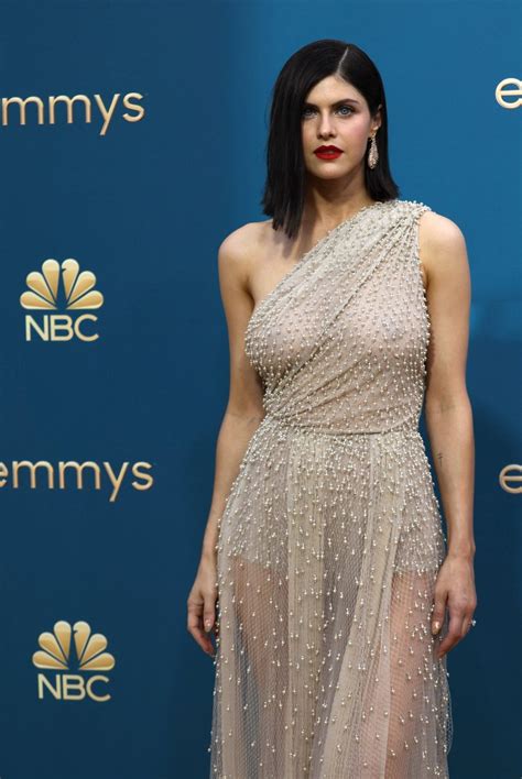 Alexandra Daddario Flaunts Her Braless Tits In A See Through Dress At Emmy 2022 21 Photos