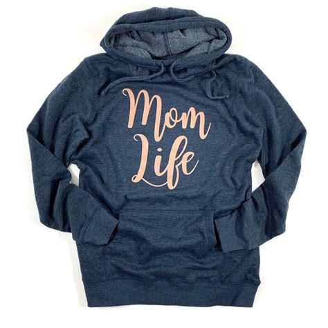 Mom Life Pullover Hoodie Sweatshirt Womens Fleece Hooded Long Etsy