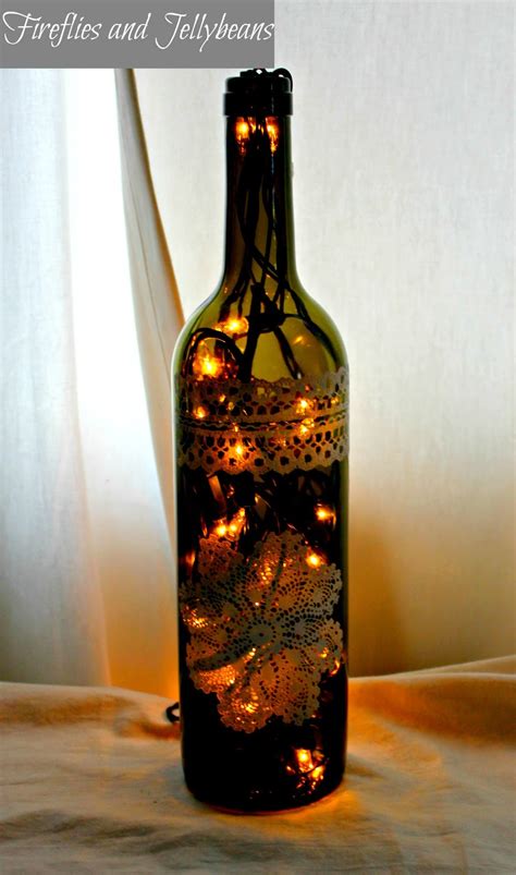 Fireflies And Jellybeans Wine Bottle Luminary Tutorial