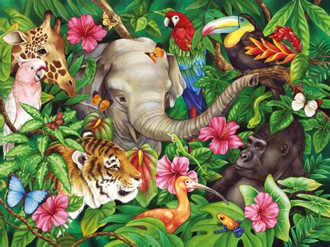 47 Jungle Animals Wallpaper On Wallpapersafari