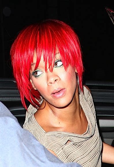 Pearl Concussion Rihanna S Red Hairstyles 2011