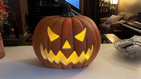 17 Led Halloween Pumpkin With Lights And Sounds From Costco Youtube