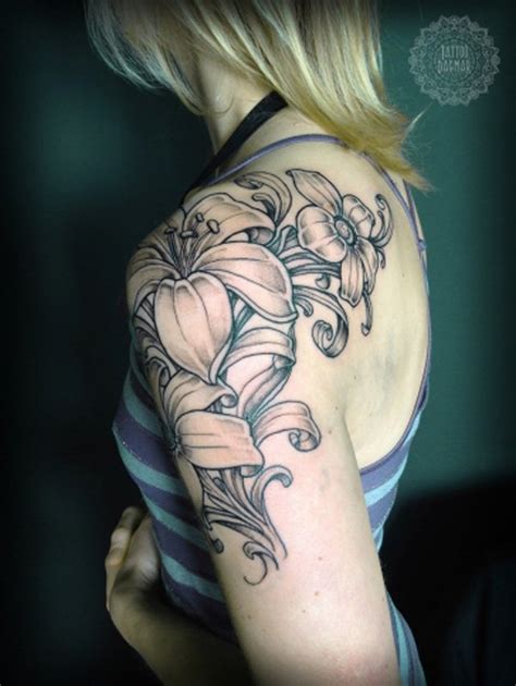 20 Best Flowers Sleeve Tattoo Design Images And Pictures