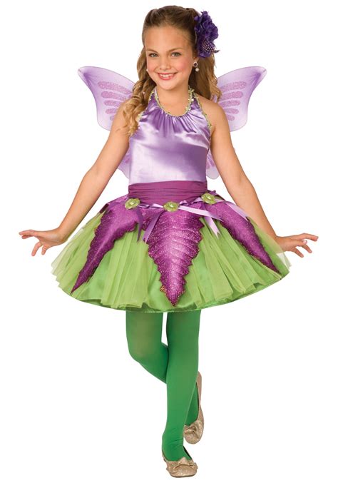 Child Purple Flower Fairy Costume Halloween Costume