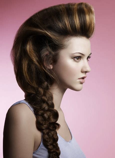 These french braids are loose and only bring in hair from the side closest to the face, as opposed from both sides of the braid. Cool prom hairstyles