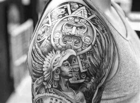 Aztec tattoos are generally performed in black and gray and at a realistic fashion. The 85 Best Aztec Tattoos for Men | Improb