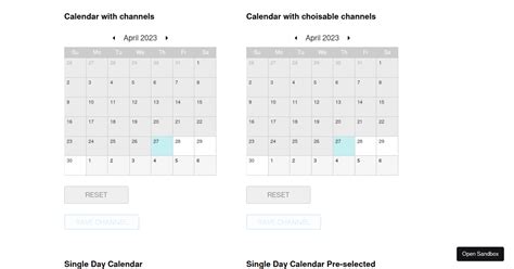 React Calendar Multiday Examples Codesandbox