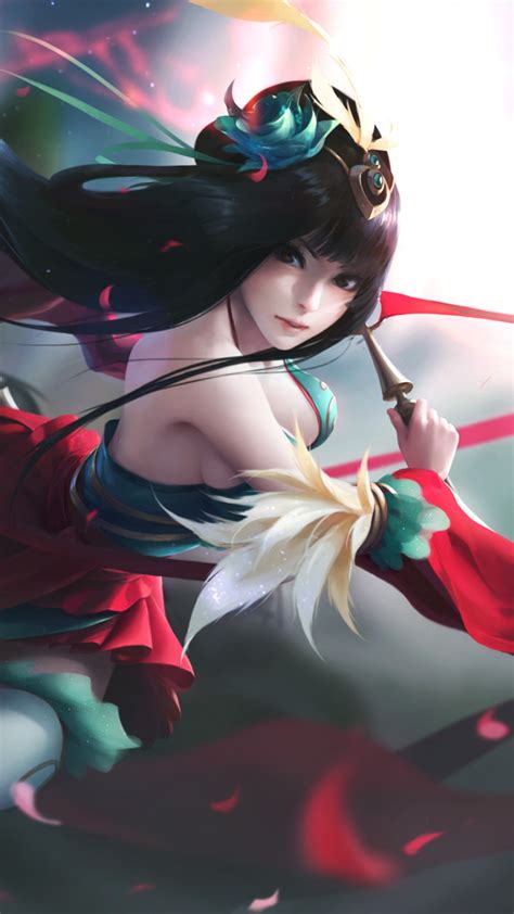 ❤ get the best anime wallpapers 1920x1080 on wallpaperset. 2160x3840 Anime Warrior Long Hair Girl Sony Xperia X,XZ,Z5 ...