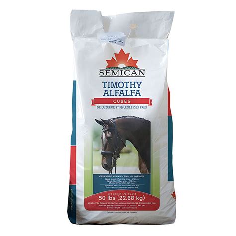 Semican Timothy Alfalfa Cubes 50 Lb The Cheshire Horse