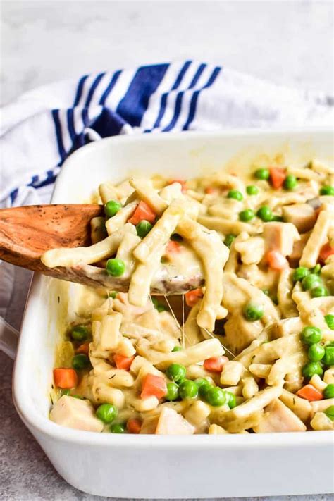 Dry the pasta for 20 minutes before cutting, then dry the cut shapes until no longer moist and sticky. Chicken Noodle Casserole | Chicken noodle casserole, Easy ...
