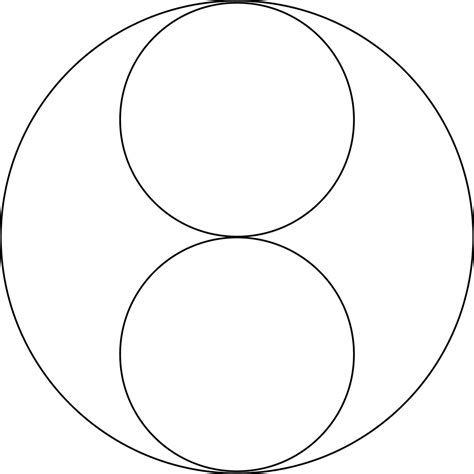 2 Smaller Vertically Placed Circles In A Larger Circle Clipart Etc