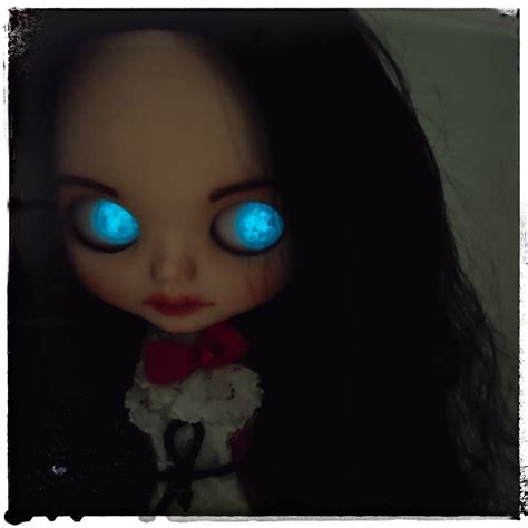 Creepy Halloween Blythe Doll With Glowing Eyes In The Dark Etsy