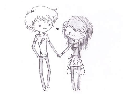Drawings Of Couples Chibi Couple By ~silversoma On Deviantart Kawaii