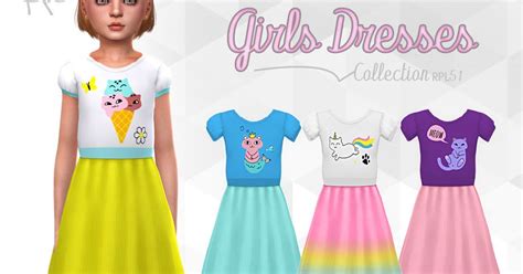The Sims 4 Mody Do Gry Kolekcja Sukienek Dla Dziewczynek Rpl51 Od