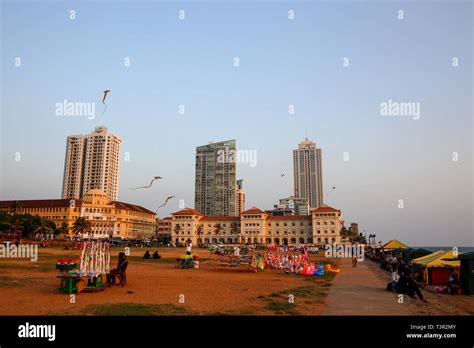 The Galle Face Green Park At The Seaside Of Colombo The Capital City