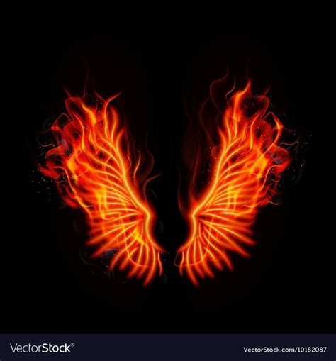 Illustration Of Fire Burning Wings Download A Free Preview Or High