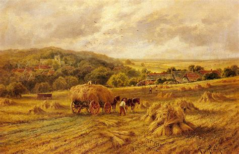 Harvest Time Lambourne Berks Henry Hillier Parker Oil Painting Reproduction China Oil