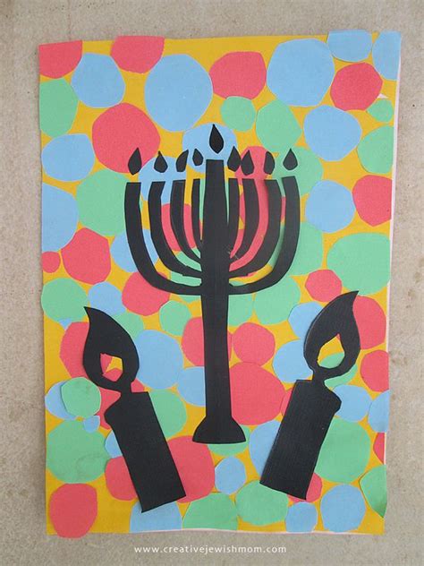 Hanukkah Craft For Kids With Cut Paper Silhouettes
