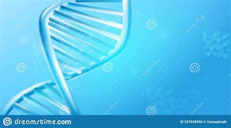 Fragment Of Double Helix Dna In Light Blue Colors Stock Illustration