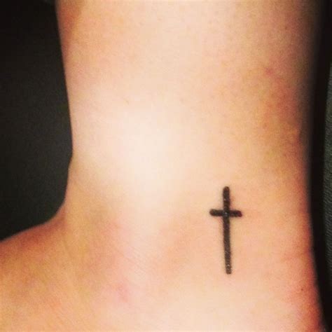 Small Cross Ankle Tattoo Ink And Metal Pinterest