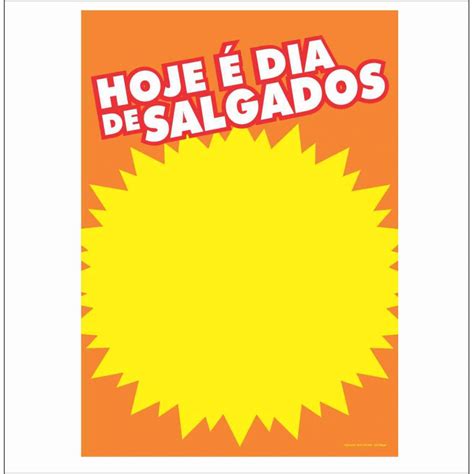 Amavir associação de moradores e amigos do vila rica. CARTAZ HOJE É DIA DE SALGADOS 40X60CM (C/50 UNIDADES ...