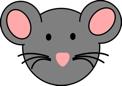 Free Vector Graphic Mouse Face Animal Mammal Pink Free Image On