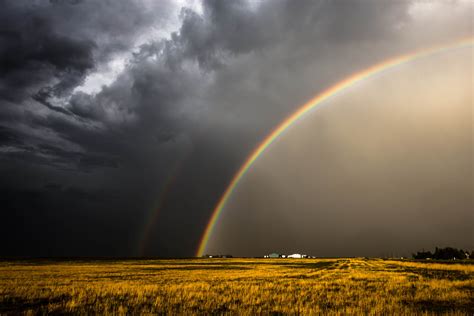 A Double Rainbow In The Wake Of A Storm •