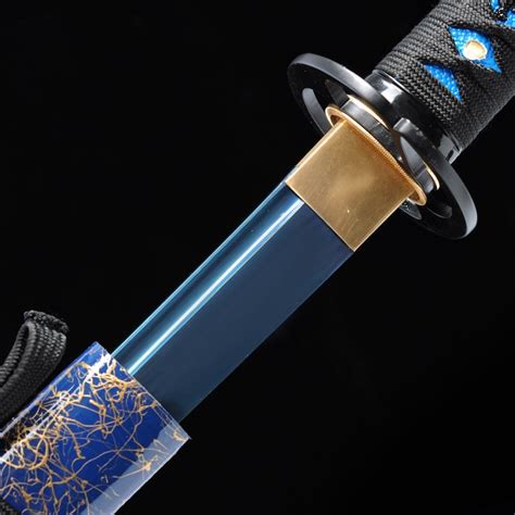 Hand Forged Blue Blade Real Japanese Katana Samurai Swords Etsy