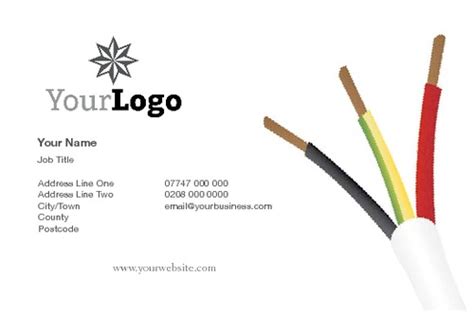 40% off with code zcreateyours. Electrician Business Card by Robert Doyle | Sane Design