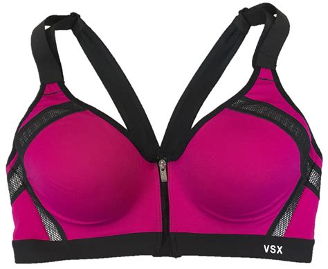 Victorias Secret Incredible Front Close Sports Bra 32dd Pink Reflective