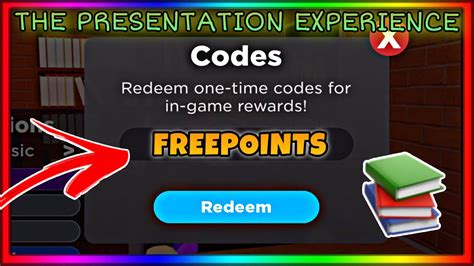 New Codes All New Codes In The Presentation Experience Update Codes