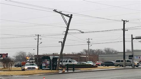 Parts Of 11th St Closed In Tulsa After Car Strikes Power Pole