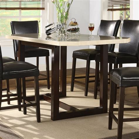Food or liquid stains may occur if they are not removed immediately after happening. Chelsea Lane Reiss Modern Faux Marble Top Counter Height Dining Table - Walmart.com - Walmart.com
