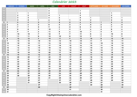 Calendrier 2023 Semaine Imprimable Pdf Word Excel