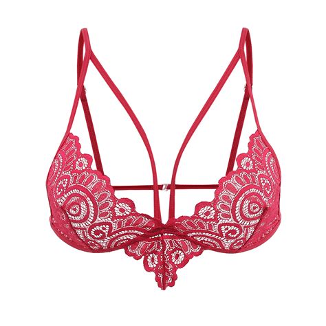 red lingerie bra and g string set