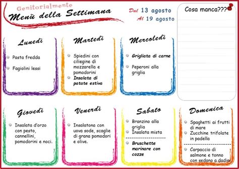 Gustissimo vi propone 5 piatti da preparare sia in occasione di un pranzo che per una cena. Menù estivo settimanale dal 13 al 19 agosto | Genitorialmente