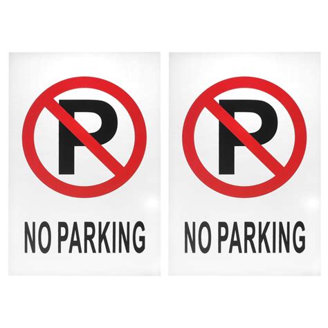 Pack Of 2 No Parking Zone Warning Adhesive Signs Shop Today Get It