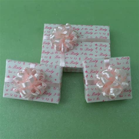 Precious Little Baby Girl Packages W Baby Pink Bows Etsy