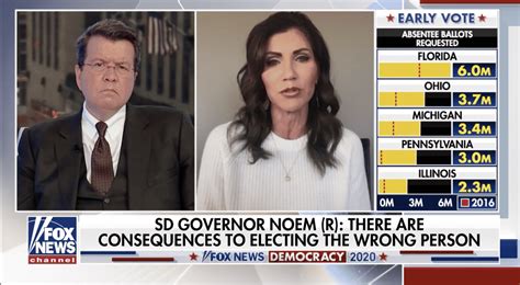 Kristi noem, governor of south dakota: Gov. Kristi Noem Urges Voters To Think About the 'Real-Life Consequences' of a Biden Victory