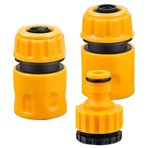 Elephantboat 3pcs Pipe Connector For Tap Abs Plastic 12 Garden